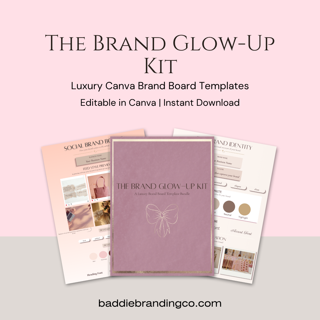 The Brand Glow-Up Kit | Luxury Brand Board Canva Templates
