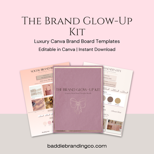 The Brand Glow-Up Kit | Luxury Brand Board Canva Templates