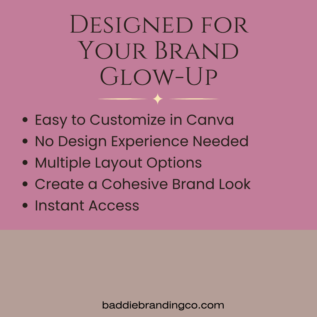The Brand Glow-Up Kit | Luxury Brand Board Canva Templates